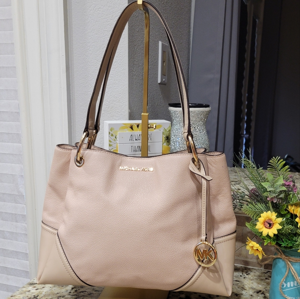 Michael Kors Soft Pink Leather Tote Purse